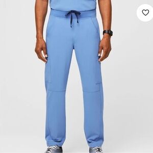 Figs Axim 2.0 cargo pants men's scrubs ceil blue medium